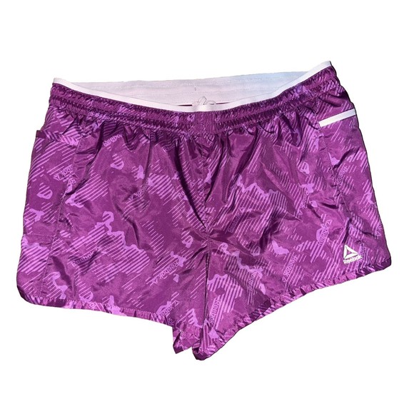 Reebok Women's Sz XL Purple Pink Running Athletic Relaxed Lined Zip Pocket‎ - Picture 1 of 8